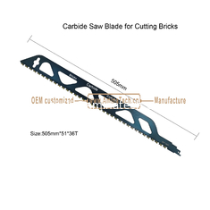 China Carbide Saw Blade for Cutting Bricks  Size:505mmx51x36T,Reciprocating supplier