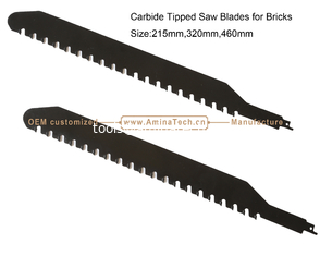 China Carbide Tipped Saw Blades for Bricks Size:215mm,320mm,460mm,Reciprocating,Power Tools supplier