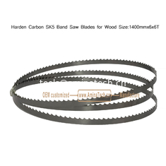 China Carbon SK5 Band Saw Blade for Wood   Size :1400mm x6x6T supplier