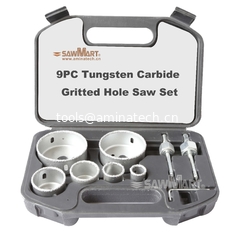 China 9PC Tungsten Carbide Gritted Hole Saw Set supplier