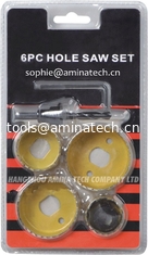 China Carbon Hole Saw Set with Mandrel (6-Piece) supplier
