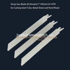 China Recip Saw Blade M2 Bimetal 7" 190mm 10/14TPI  ,Reciprocating,Reverse Teeth supplier