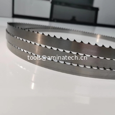 China Carbon Bandsaw Blades for Frozen Meat and Bone Size:1300mmx16x4T supplier
