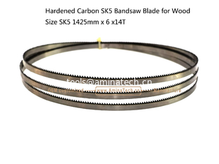 China Hardened Carbon SK5 Band Saw Blade for Wood   Size :1425mm x6x14T supplier