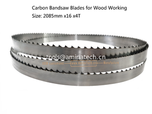 China Aminatech Carbon Bandsaw Blades for Wood Working Size: 2085mmx16x4T supplier