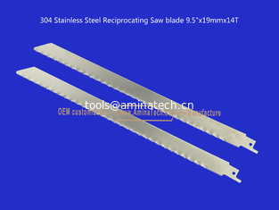 China 304 Stainless Steel Reciprocating Saw blade 9.5"x19mmx14T,Cutting Wood,Bamboo,Plastic,Frozen Meat,Bones, Metal supplier