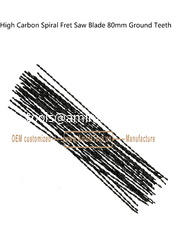 China High Carbon Spiral Fret Saw Blade 80mm Ground Teeth,Power Cut for Carton Moulder, Carving Hole on Wood or PVA supplier