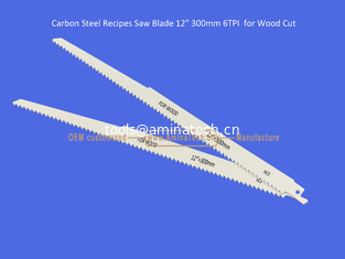 China Carbon Steel Recipes Saw Blade 12" 300mm 6TPI  for Wood Cut ,Power Tools supplier