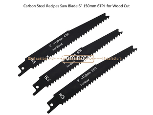 China Carbon Steel Recipes Saw Blade 6" 150mm 6TPI  for Wood Cut ,Reciprocating,Power Tools supplier