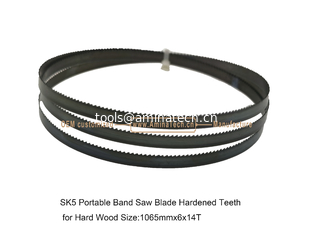China SK5 Portable Band Saw Blade Hardened Teeth for Hard Wood Size:1065mmx6x14T supplier