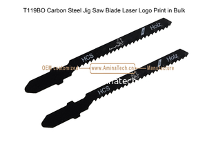 China T119BO Carbon Jig Saw Blade Laser Logo Print in Bulk size:75mmX6x12T, Cutting Woods,Reciprocating Saw Blade supplier