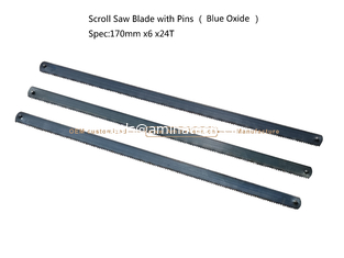 China Scroll Saw Blade with Pins （Blue Oxide）Spec:170mmx6x24T Cutting wood,Plastic,Low-hardness metal supplier