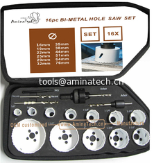 China 16PC Bi-Metal Hole Saw Kit,Power Tools,Drill Bits supplier