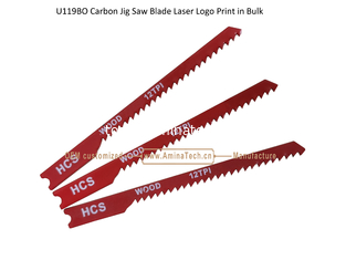 China U119BO Carbon Steel Jig Saw Blade Laser Logo Print in Bulk size:75mmX6x12T, Cutting Wood,s,Reciprocating Saw Blade supplier