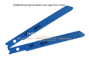 China U118B Bimetal Jig Saw Blade Laser Logo Print in Bulk,Reciprocating Saw Blade ,Power Tools supplier