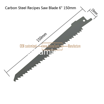 Carbon Steel Recipes Saw Blade 6" 150mm  for Wood Cut ,Reciprocating,Power Tools supplier