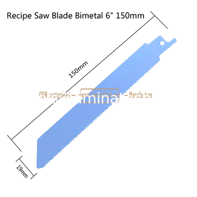 Recip Saw Blade M2 Bimetal 6" 150mm 14TPI for Cutting Steel Tube, Metal Sheet and Hard Wood,Reciprocating supplier