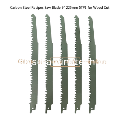 Carbon Steel Recipes Saw Blade 9" 225mm 5TPI  for Wood Cut,Reciprocating supplier