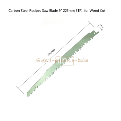 Carbon Steel Recipes Saw Blade 9" 225mm 5TPI  for Wood Cut,Reciprocating supplier