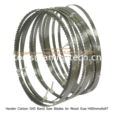 Carbon SK5 Band Saw Blade for Wood   Size :1400mm x6x6T supplier