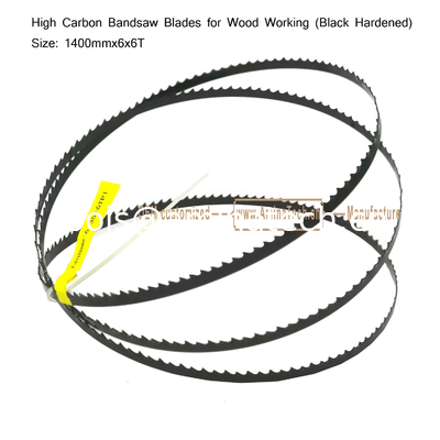 High Carbon Bandsaw Blades for Wood Working (Black Hardened) Size:1400mmx6x6T supplier
