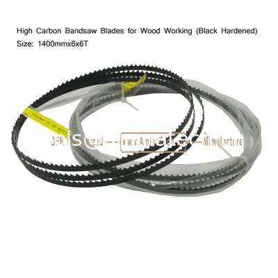High Carbon Bandsaw Blades for Wood Working (Black Hardened) Size:1400mmx6x6T supplier