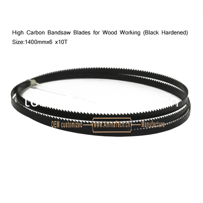 High Carbon Bandsaw Blades for Wood Working (Black Hardened) Size:1400mmx6x10T supplier