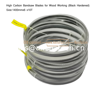 High Carbon Bandsaw Blades for Wood Working (Black Hardened) Size:1400mmx6x10T supplier