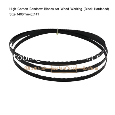 High Carbon Bandsaw Blades for Wood Working (Black Hardened) Size:1400mmx6x14T supplier