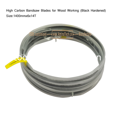 High Carbon Bandsaw Blades for Wood Working (Black Hardened) Size:1400mmx6x14T supplier