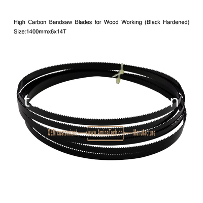 High Carbon Bandsaw Blades for Wood Working (Black Hardened) Size:1400mmx6x14T supplier