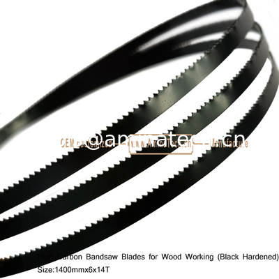 High Carbon Bandsaw Blades for Wood Working (Black Hardened) Size:1400mmx6x14T supplier