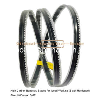 High Carbon Bandsaw Blades for Wood Working (Black Hardened) Size:1400mmx10x6T supplier