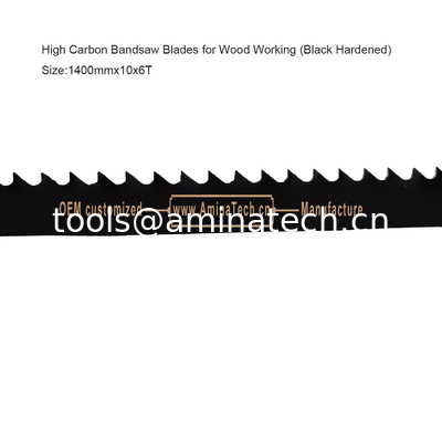 High Carbon Bandsaw Blades for Wood Working (Black Hardened) Size:1400mmx10x6T supplier