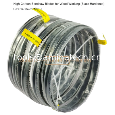 High Carbon Bandsaw Blades for Wood Working (Black Hardened) Size:1400mmx10x6T supplier