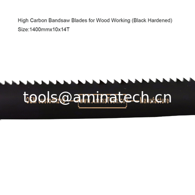 High Carbon Bandsaw Blades for Wood Working (Black Hardened) Size:1400mmx10x14T supplier