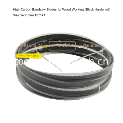 High Carbon Bandsaw Blades for Wood Working (Black Hardened) Size:1400mmx10x14T supplier