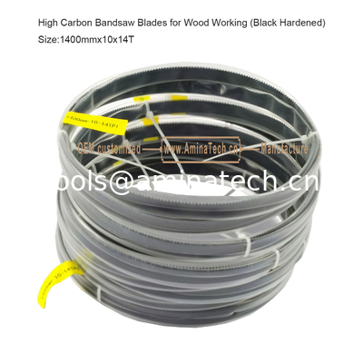 High Carbon Bandsaw Blades for Wood Working (Black Hardened) Size:1400mmx10x14T supplier