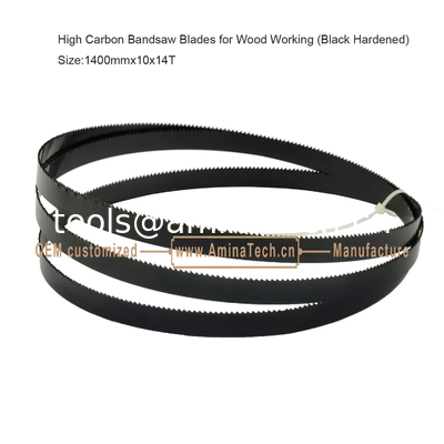 High Carbon Bandsaw Blades for Wood Working (Black Hardened) Size:1400mmx10x14T supplier