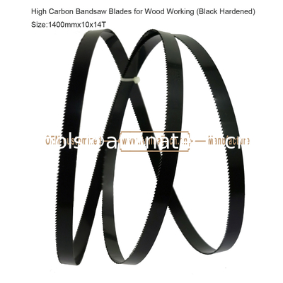 High Carbon Bandsaw Blades for Wood Working (Black Hardened) Size:1400mmx10x14T supplier