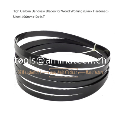 High Carbon Bandsaw Blades for Wood Working (Black Hardened) Size:1400mmx10x14T supplier