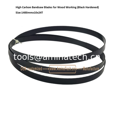 High Carbon Bandsaw Blades for Wood Working (Black Hardened) Size:1400mmx10x24T supplier