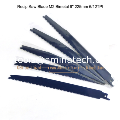 Recip Saw Blade M2 Bimetal 9" 225mm 6/12TPI ,Reciprocating ,power Tools supplier