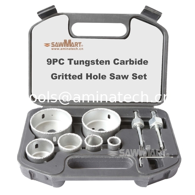 9PC Tungsten Carbide Gritted Hole Saw Set supplier