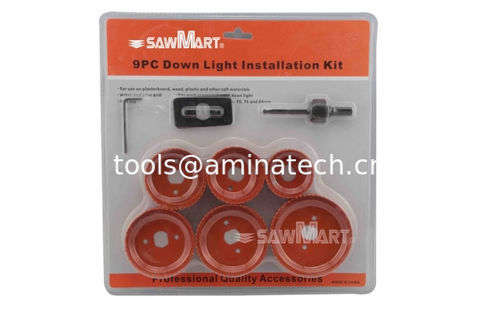9PC Down Light Installation Kit-hole saw set supplier