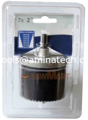 32-63mm 7 Piece Carbon Steel Hole Saw Kit  For Wood and Plastics supplier