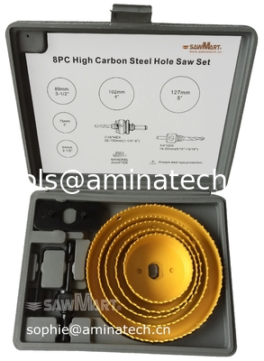 Carbon Hole Saw Set with Mandrel (8-Piece) supplier
