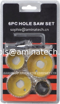 Carbon Hole Saw Set with Mandrel (6-Piece) supplier
