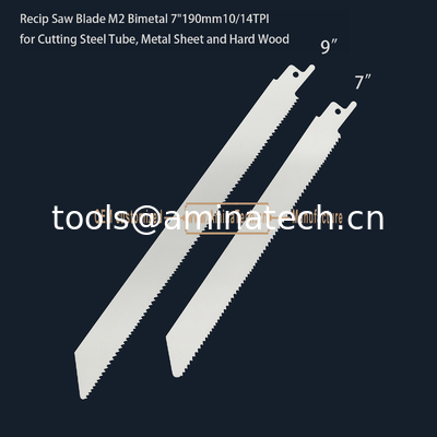 Recip Saw Blade M2 Bimetal 7" 190mm 10/14TPI  ,Reciprocating,Reverse Teeth supplier