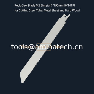 Recip Saw Blade M2 Bimetal 7" 190mm 10/14TPI  ,Reciprocating,Reverse Teeth supplier